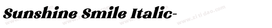 Sunshine Smile Italic字体转换